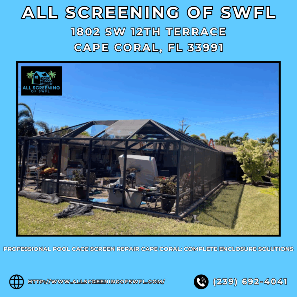 Pool Cage Screen Repair Cape Coral